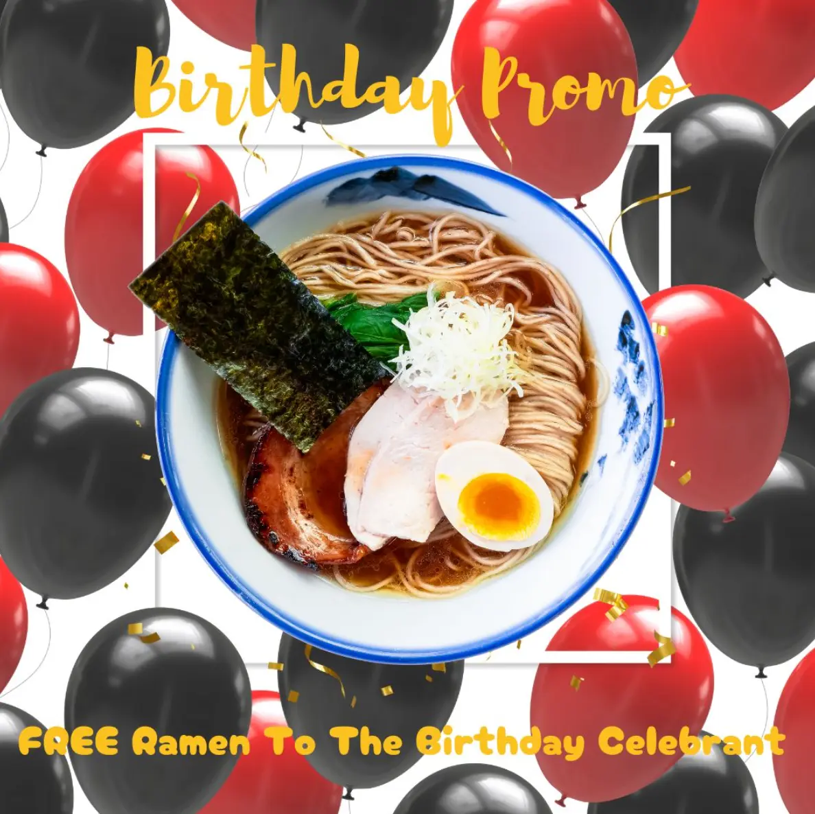 Afuri FREE ramen birthday offer and/or products