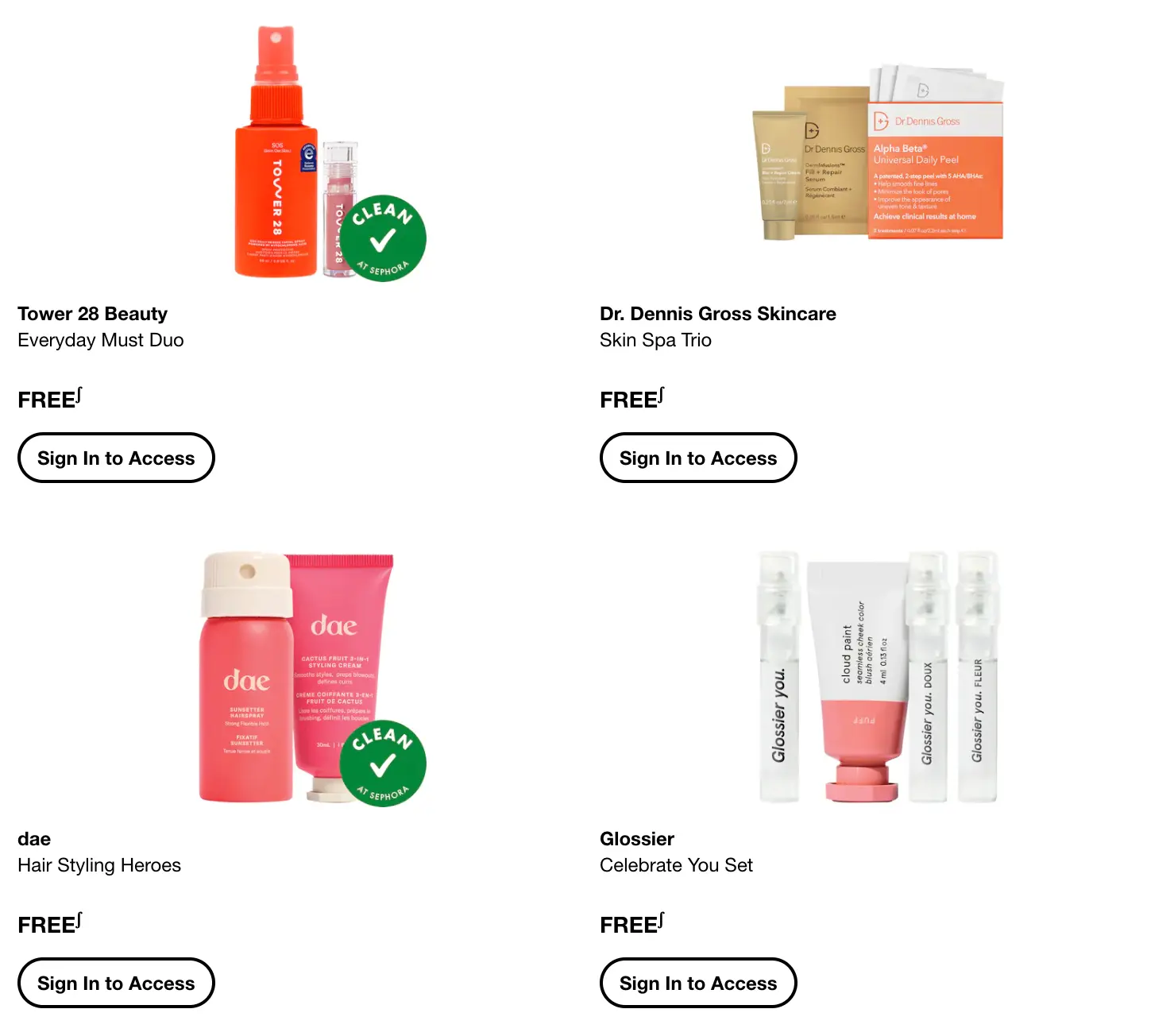 Sephora FREE beauty products birthday offer and/or products