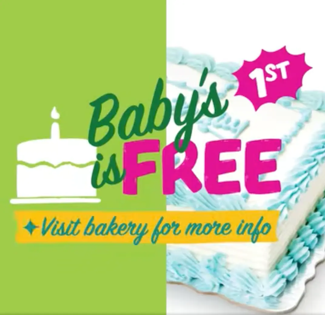 Thrifty Foods FREE 1st birthday cake birthday offer and/or products