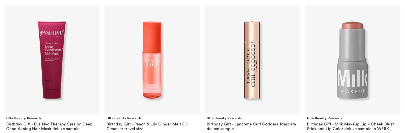 Ulta Beauty FREE beauty product and 2x points birthday offer and/or products