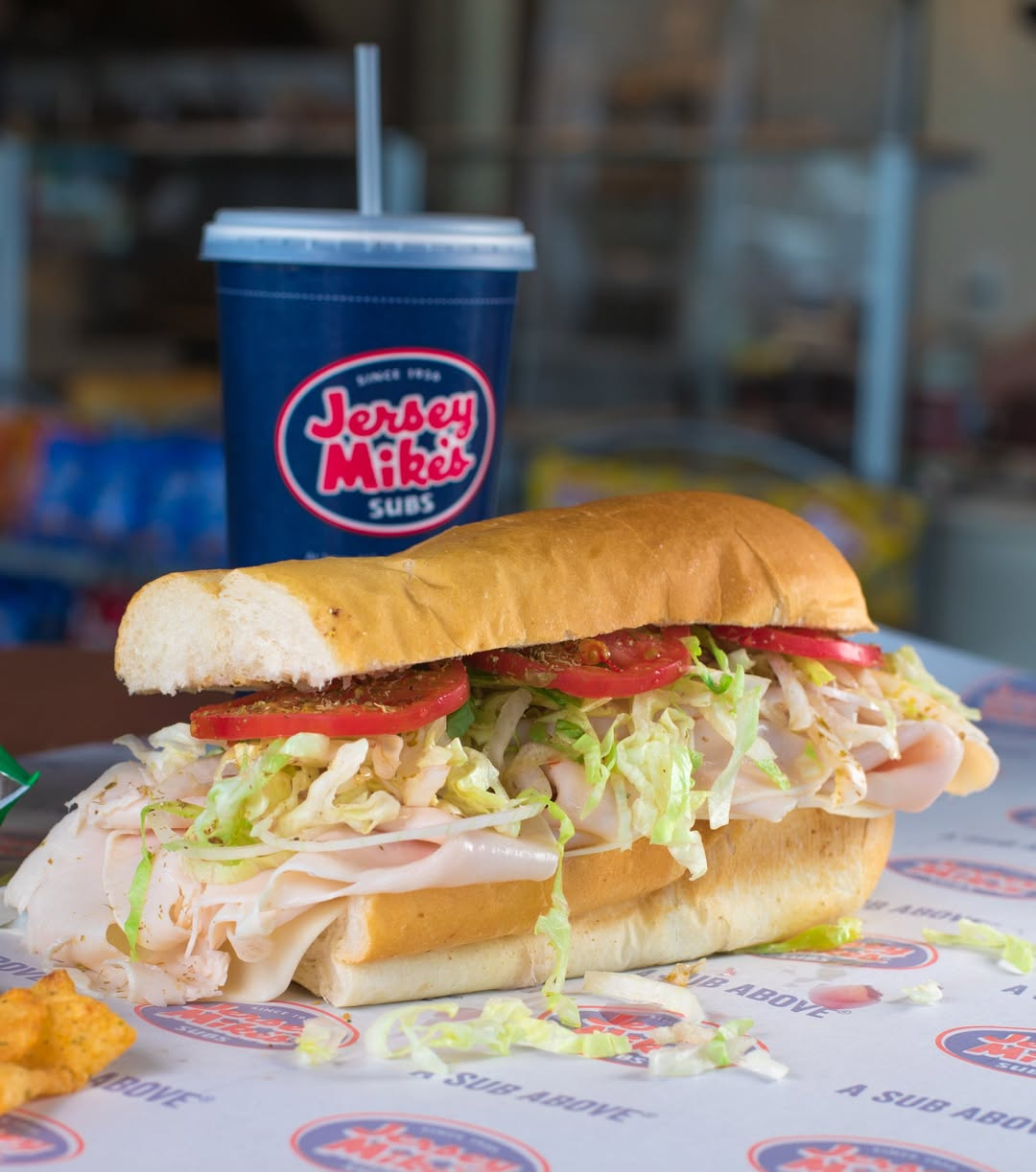 Jersey Mike’s Subs REWARD 72 points (for free regular sub, sub bowl, or wrap) birthday offer and/or products