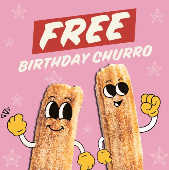 BarBurrito FREE churro birthday offer and/or products