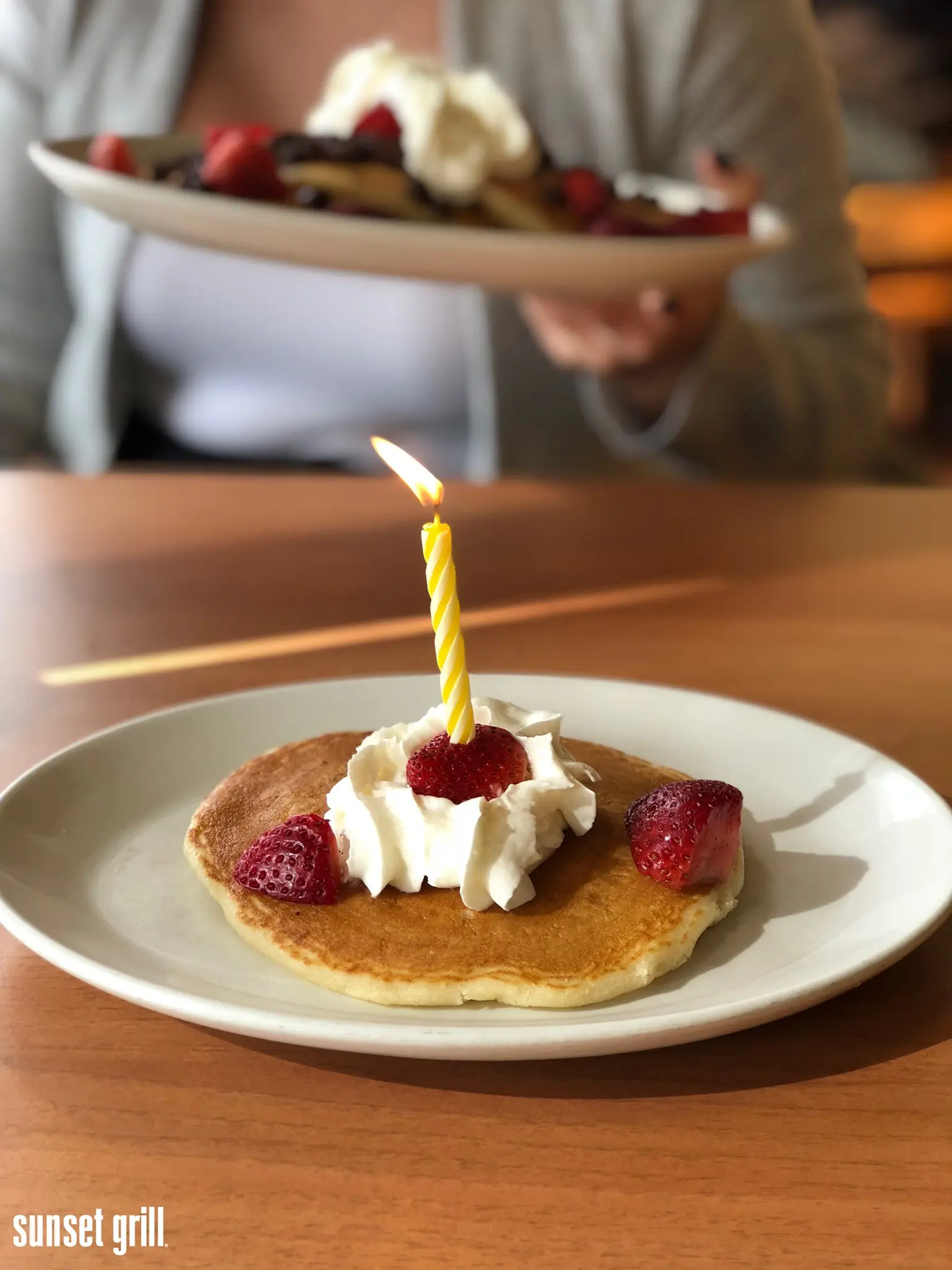 Sunset Grill FREE dessert pancake birthday offer and/or products